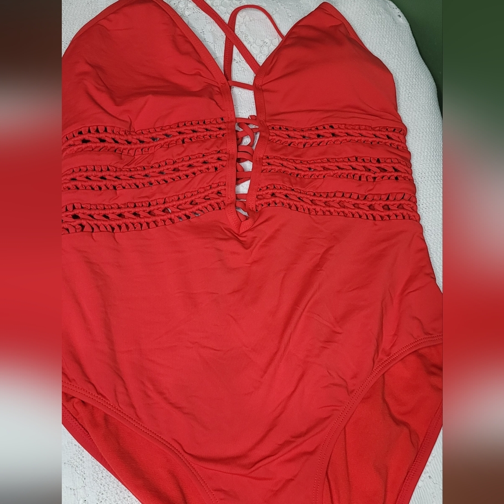 Bathing Suit, red, Large, Ambrielle